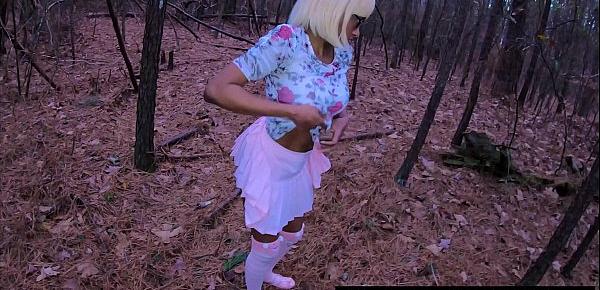  4k Msnovember Young Big Saggy Udders Sucked  In Wilderness By Eager StepDad Before Straddling On Black Dick On Sheisnovember